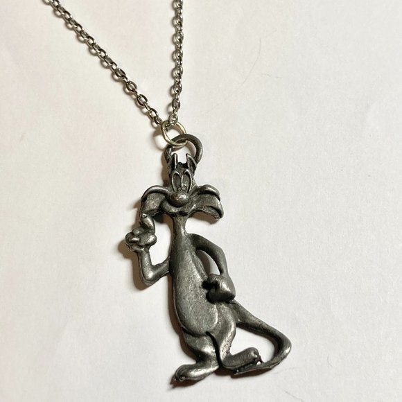 Vintage Sylvester Cat Necklace Warner Bros Looney Tunes 20" Pendant Cartoon - Picture 2 of 8